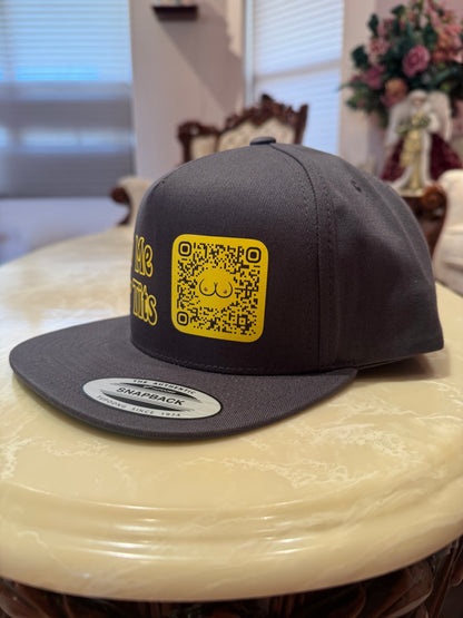 Custom Snapcode Show Me Your Tits 5-Panel Flat Bill SnapBack