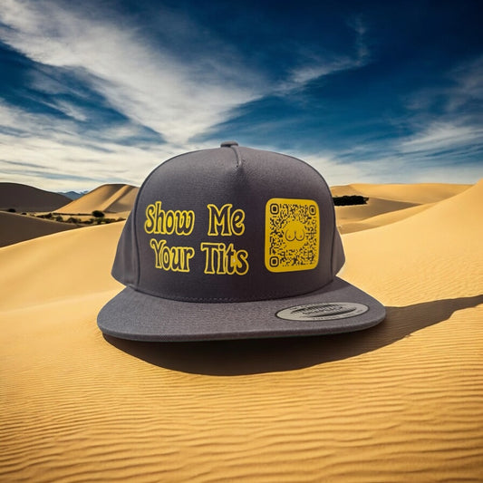 Custom Snapcode Show Me Your Tits 5-Panel Flat Bill SnapBack